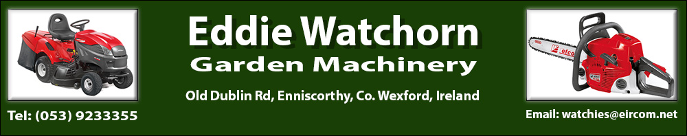 Eddie Watchorn, Enniscorthy. Honda | Stihl | Kubota | Oleo-mac | Hustler | Viking | Efco | Castle Garden | Lawnmowers | Chinsaws | Strimmers | Generators | Enniscorthy | County Wexford